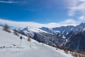 Vue sur le vallon de Ségure depuis Piste Viso
