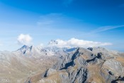 Depuis le pic de Château-Renard : Mont Viso et Col Agnel