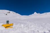 panneau balisage agnel sous la neige