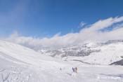 piste des sagnes depuis haut teleski ecureil en route pour peyrol