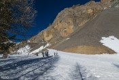Départ des randonneurs en ski de rando