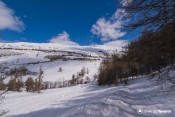retour a pont du moulin enneige sous le soleil
