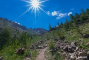 sentier col furfande sous le soleil