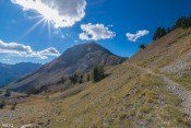 sentier sur le retour au col izoard