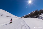 skieur descente col agnel