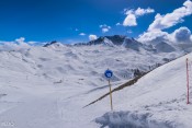 Station de Vars : départ piste Les Florins, vue sur les Chardon