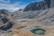 Vue globale sur les lacs Eychassier Supérieurs