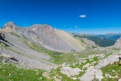 vue plongeante sur lac du lauzon balisage bleu