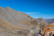Vue sur les lacs supérieurs depuis le col de l'Eychassier