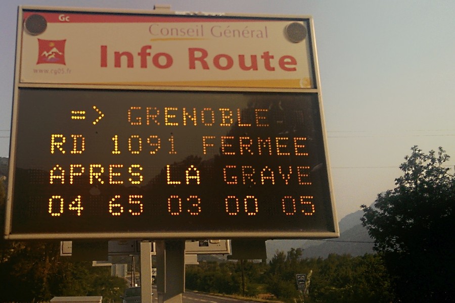 Comment venir dans le Queyras avec une RD1091 Route du Lautaret fermée?