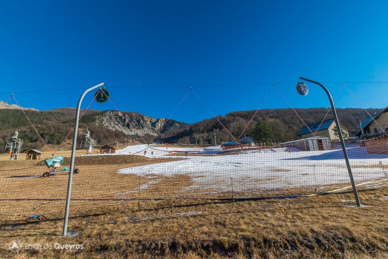 Le front de neige d'Arvieux le 23 décembre 2015