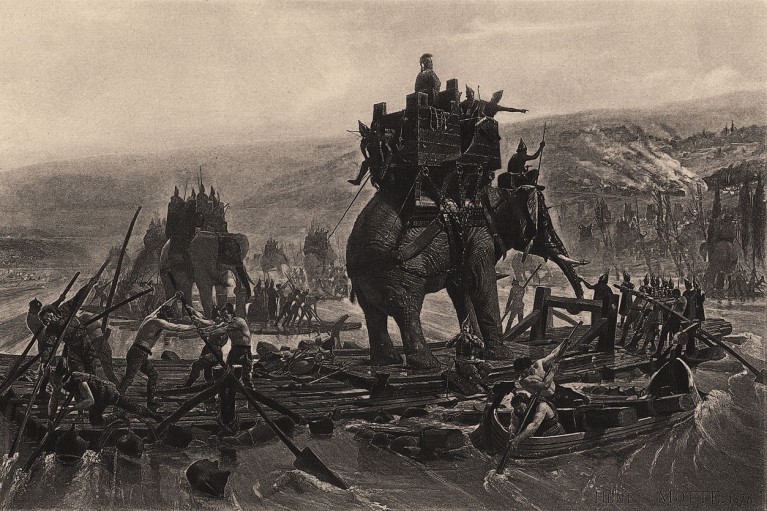 hannibal traversant le rhone henri motte 1878