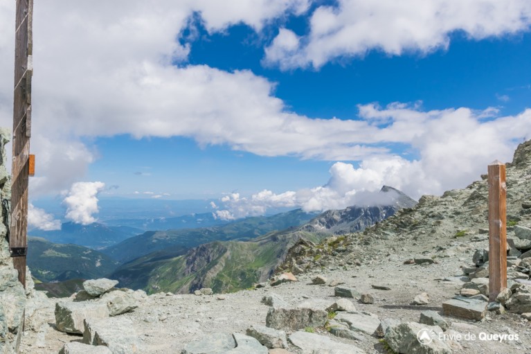 largeur col traversette vue sur italie