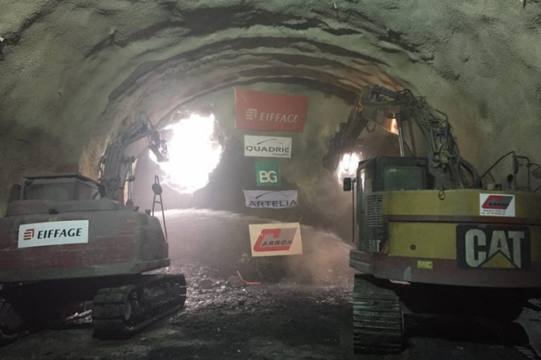 tunnel chambon percement 24 oct 2016