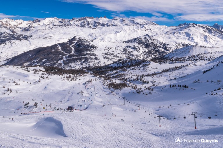 vue globale snowpark eyssina lors freestyletour2016