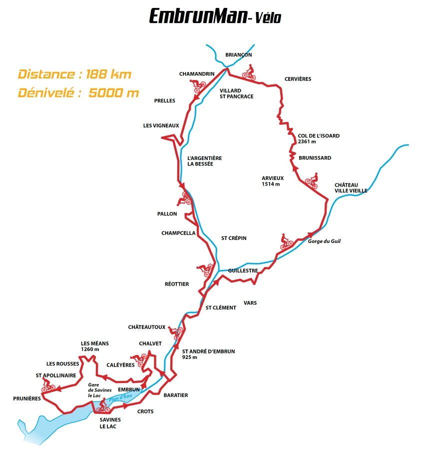 parcours velo embrunman